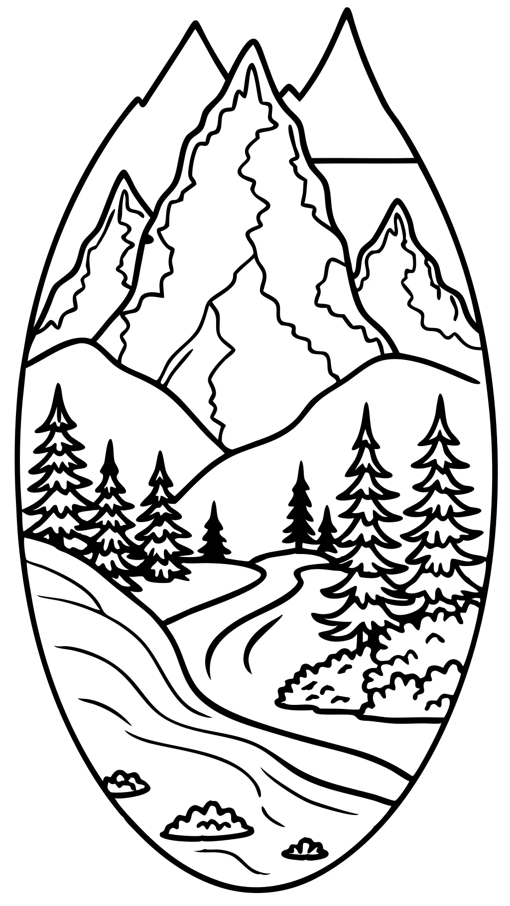 mountains coloring pages